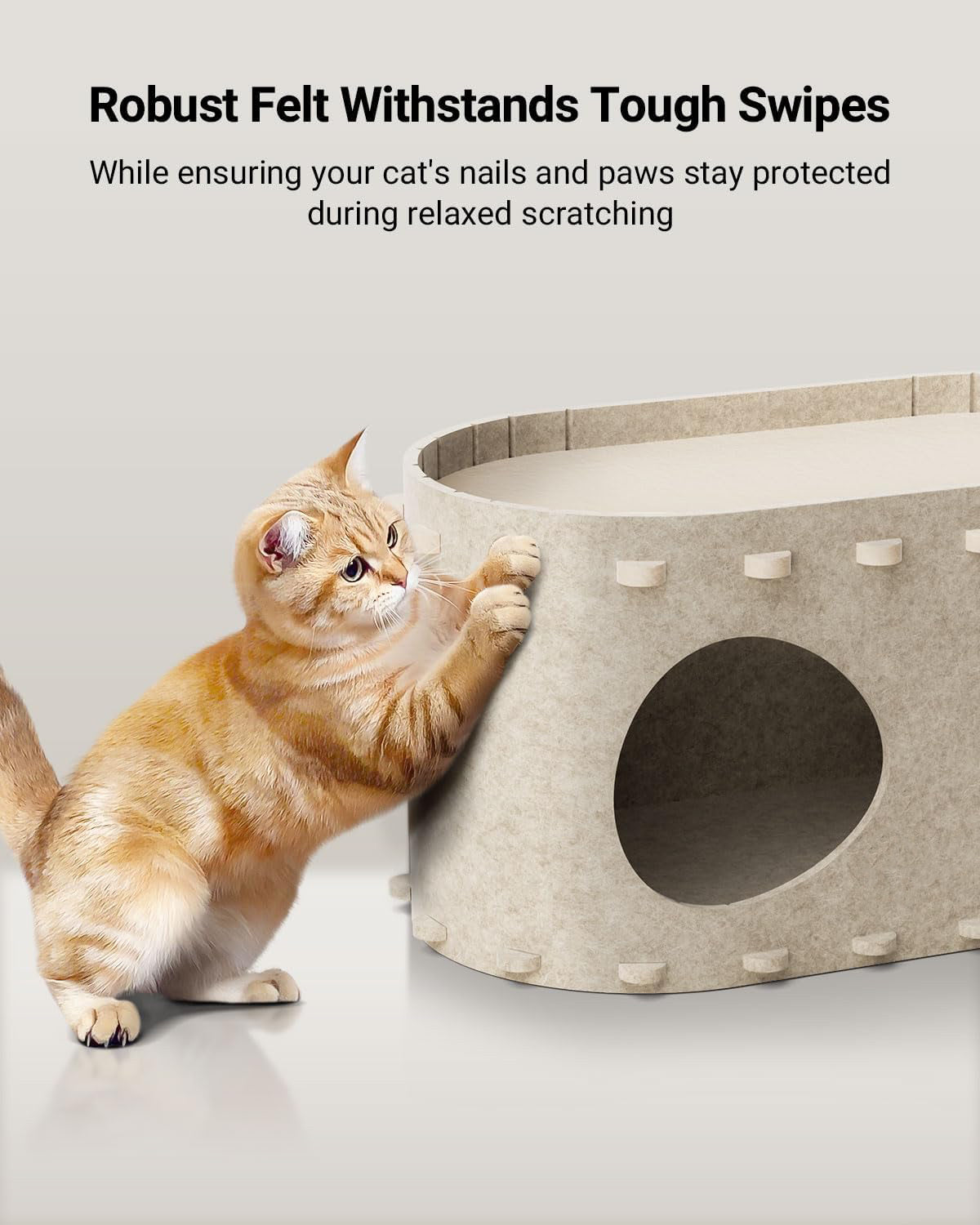 Cat House For Indoor Cats Cat Bed Cave For Multiple Scratch Resistant Peekaboo Cat Caves Foldable Cat Tunnel Enclosed Bed